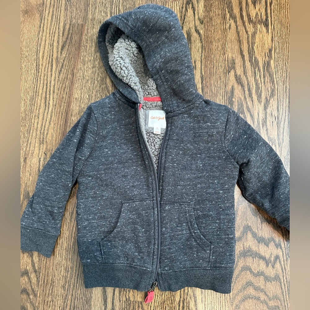 Cat & Jack Sherpa lined sweatshirt hoodie 4T